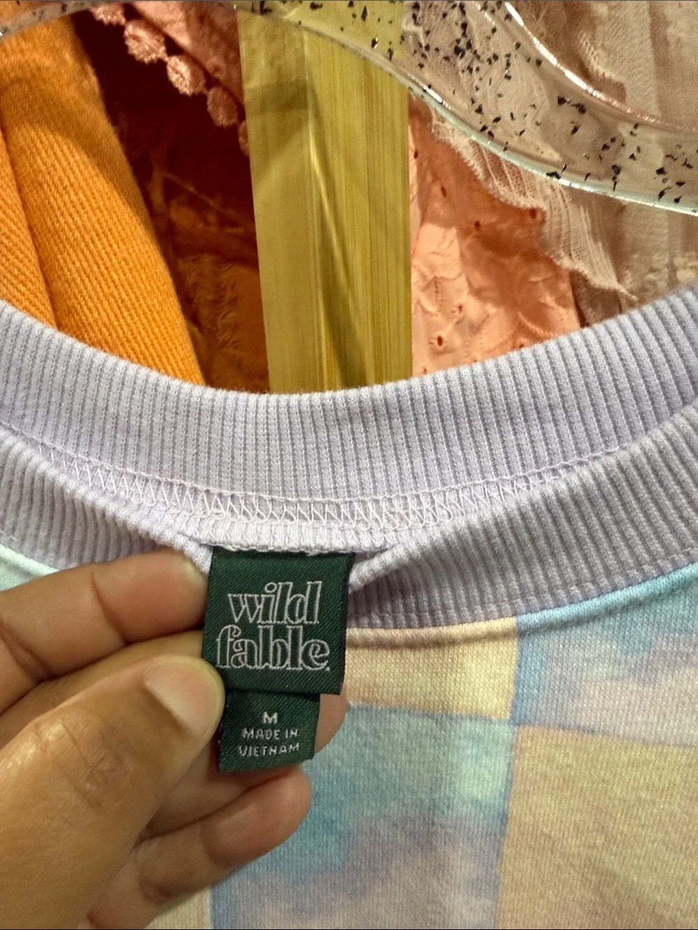 Wild fable Pastel Check Crewneck Sweatershirt - médium - Picture 3 of 4